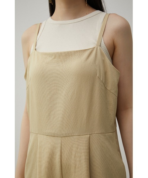 AZUL by moussy(アズールバイマウジー)の「BACK OPEN SALOPETTE/バックオープンサロペット(サロペット/オーバーオール・レディース・ブラック/ベージュ・SMALL/MEDIUM)」の17枚目の写真