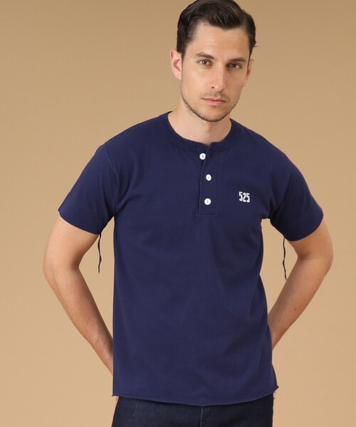 40ｃｔ＆525（フォーティーカラッツアンドゴーニーゴ）の「Healthknit(ヘルスニット) 半袖ヘンリー（Tシャツ/カットソー・メンズ・ブラック/ネイビー/ホワイト・02/03/04）」の3枚目の写真
