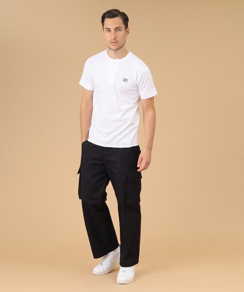 40ｃｔ＆525（フォーティーカラッツアンドゴーニーゴ）の「Healthknit(ヘルスニット) 半袖ヘンリー（Tシャツ/カットソー・メンズ・ブラック/ネイビー/ホワイト・02/03/04）」の14枚目の写真