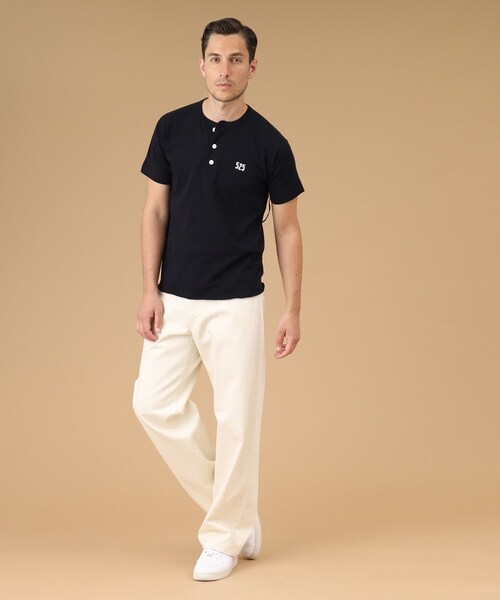 40ｃｔ＆525（フォーティーカラッツアンドゴーニーゴ）の「Healthknit(ヘルスニット) 半袖ヘンリー（Tシャツ/カットソー・メンズ・ブラック/ネイビー/ホワイト・02/03/04）」の21枚目の写真