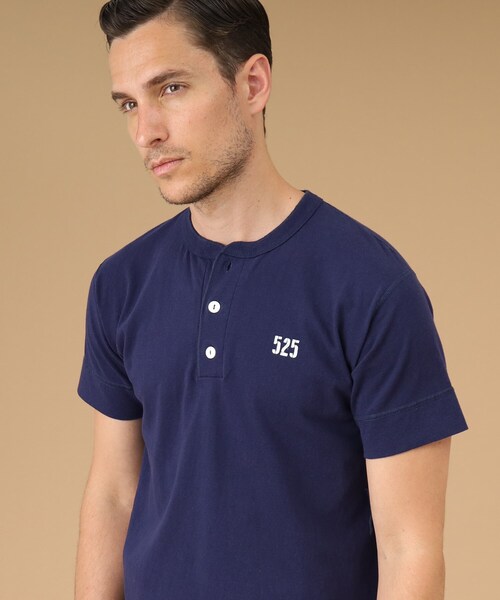 40ｃｔ＆525（フォーティーカラッツアンドゴーニーゴ）の「Healthknit(ヘルスニット) 半袖ヘンリー（Tシャツ/カットソー・メンズ・ブラック/ネイビー/ホワイト・02/03/04）」の12枚目の写真