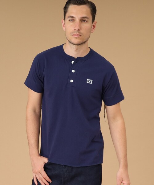 40ｃｔ＆525（フォーティーカラッツアンドゴーニーゴ）の「Healthknit(ヘルスニット) 半袖ヘンリー（Tシャツ/カットソー・メンズ・ブラック/ネイビー/ホワイト・02/03/04）」の18枚目の写真