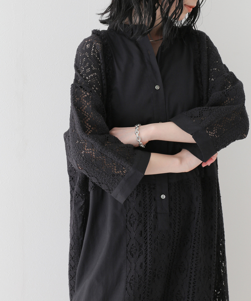 IENA（イエナ）の「コットンレースパッチワークマキシワンピース