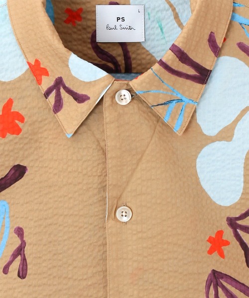 PS Paul Smith(ピーエスポールスミス)の「"Sea Floral" 半袖シャツ / 132316 695U(シャツ/ブラウス・メンズ・レッド/グリーン/キャメル・MEDIUM/LARGE/XX-LARGE/SMALL/X-LARGE)」の5枚目の写真
