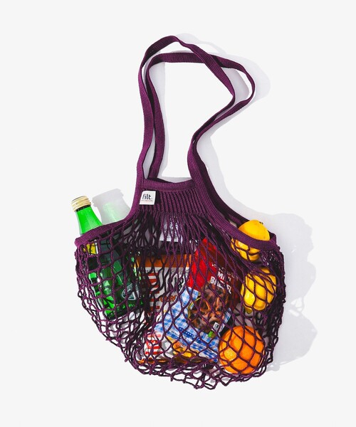 Filt（フィルト）の「FILT / ネット バッグ M（ショルダーバッグ・レディース・オフホワイト/ブラック/オリーブ/ピンク/ベージュ/パープル/ネイビー/イエロー/オレンジ/ミント・ONE SIZE）」の7枚目の写真