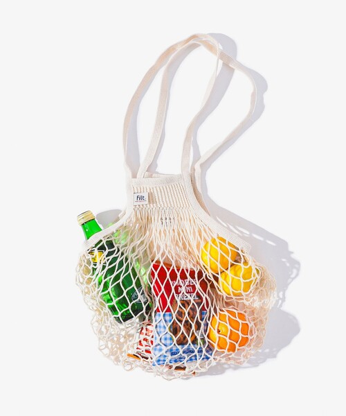 Filt（フィルト）の「FILT / ネット バッグ M（ショルダーバッグ・レディース・オフホワイト/ブラック/オリーブ/ピンク/ベージュ/パープル/ネイビー/イエロー/オレンジ/ミント・ONE SIZE）」の2枚目の写真