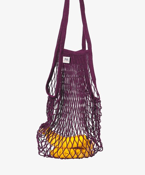Filt（フィルト）の「FILT / ネット バッグ M（ショルダーバッグ・レディース・オフホワイト/ブラック/オリーブ/ピンク/ベージュ/パープル/ネイビー/イエロー/オレンジ/ミント・ONE SIZE）」の16枚目の写真