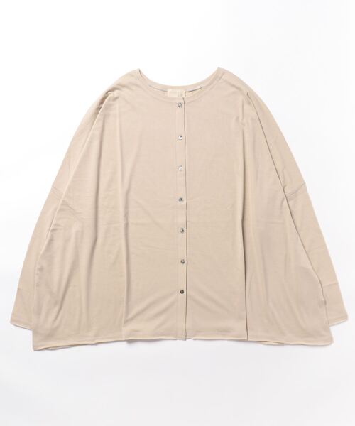 BEARDSLEY（ビアズリー）の「シフォン天竺ショートカーデ（Tシャツ/カットソー・レディース・ネイビー/ベージュ・FREE）」の10枚目の写真