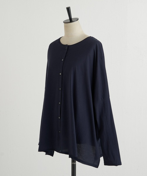 BEARDSLEY（ビアズリー）の「シフォン天竺ショートカーデ（Tシャツ/カットソー・レディース・ネイビー/ベージュ・FREE）」の9枚目の写真