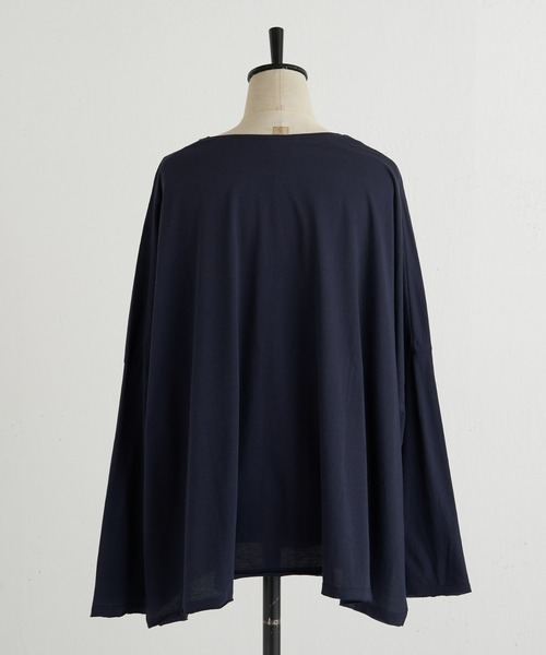 BEARDSLEY（ビアズリー）の「シフォン天竺ショートカーデ（Tシャツ/カットソー・レディース・ネイビー/ベージュ・FREE）」の5枚目の写真