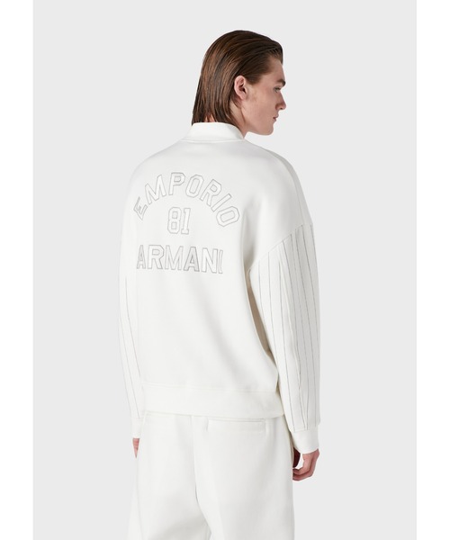 Emporio Armani◆ダブルジャージーフードジップスウェットシャツ アルマーニフード付きジップアップ スウェットシャツ ダブル