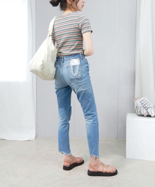 minia（ミニア）の「シャカシャカ素材のドロストショルダー（ショルダーバッグ・レディース・ブラック/ピンク/ブルー/グリーン/アイボリー・FREE）」の22枚目の写真