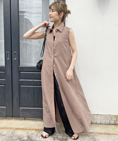 美品　Spick & Span ストライプフレアワンピース　2023 美品 Spick & Span ストライプフレアワンピース 2023 - メルカリ