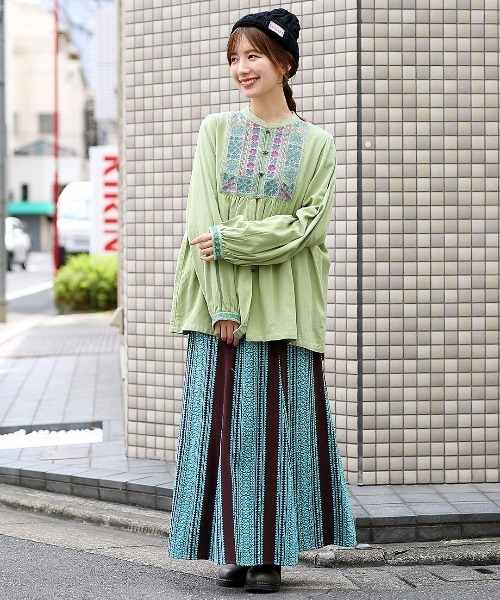 チチカカ（チチカカ）の「ケーブル編みニットキャップ（ニットキャップ/ビーニー・レディース・ダークグリーン/イエロー/ブラック/アイボリー/オレンジ/ブルー・FREE）」の14枚目の写真