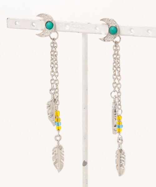 チャイハネ(チャイハネ)の「【チャイハネ】フェザプティピアス(ピアス(両耳用)・レディース・ゴールド/シルバー・FREE)」の2枚目の写真