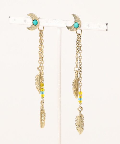 チャイハネ(チャイハネ)の「【チャイハネ】フェザプティピアス(ピアス(両耳用)・レディース・ゴールド/シルバー・FREE)」の1枚目の写真