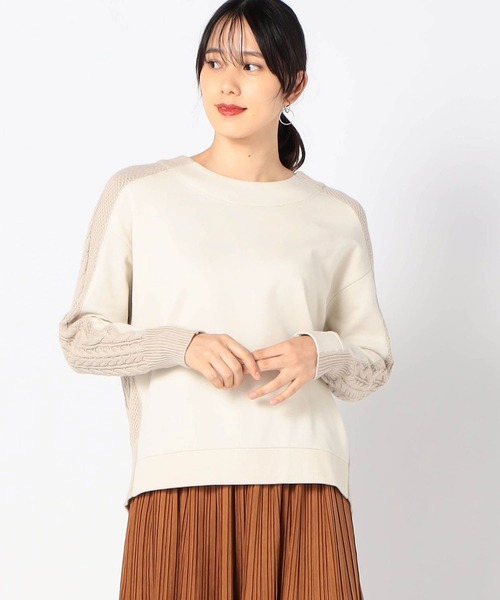 Grand PARK（グランドパーク）の「ドッキングプルオーバー（その他トップス・レディース・ホワイト/チャコールグレー/ベージュ/ライトグリーン/ネイビー・FREE）」の3枚目の写真