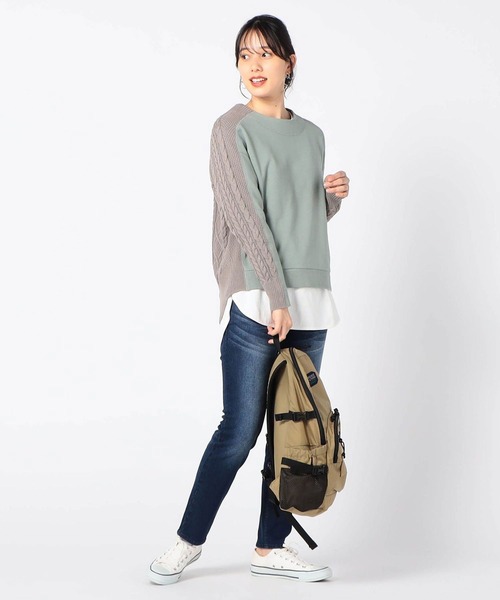 Grand PARK（グランドパーク）の「ドッキングプルオーバー（その他トップス・レディース・ホワイト/チャコールグレー/ベージュ/ライトグリーン/ネイビー・FREE）」の9枚目の写真