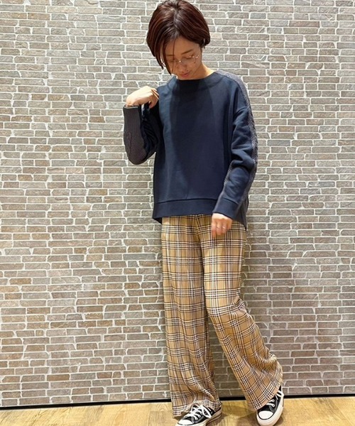 Grand PARK（グランドパーク）の「ドッキングプルオーバー（その他トップス・レディース・ホワイト/チャコールグレー/ベージュ/ライトグリーン/ネイビー・FREE）」の22枚目の写真