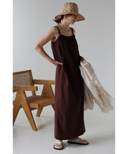 リネン混キャミワンピース