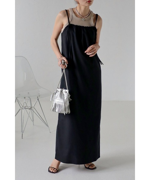 リネン混キャミワンピース