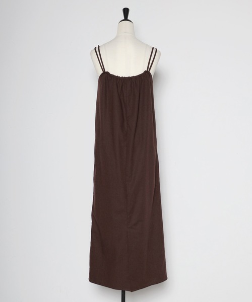 リネン混キャミワンピース