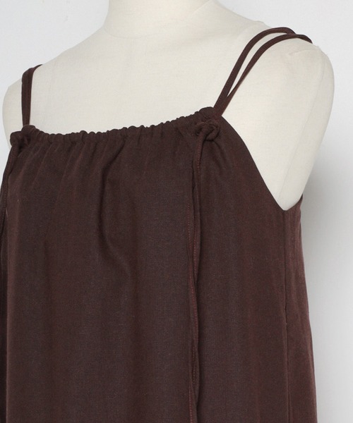 リネン混キャミワンピース