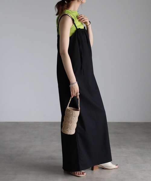 リネン混キャミワンピース