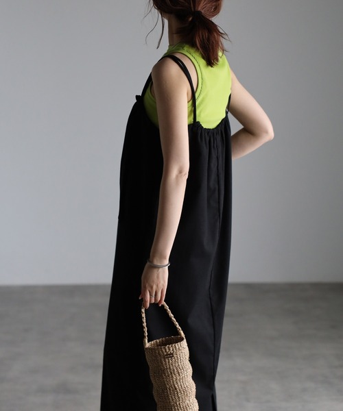 リネン混キャミワンピース