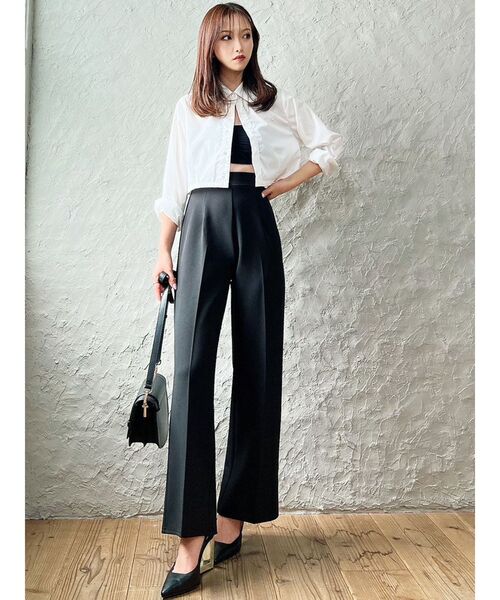 RESEXXY（リゼクシー）の「クロップドカラーシャツ（シャツ/ブラウス・レディース・ブルー/ホワイト/その他1/ピンク・FREE）」の10枚目の写真