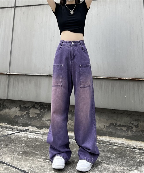 セール】ストリートルーズパープルデニム（デニムパンツ）｜MGV