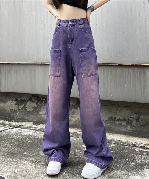 MGV(エムジーヴィー)の「ストリートルーズパープルデニム(デニムパンツ・メンズ・パープル・MEDIUM/LARGE/X-LARGE)」の9枚目の写真