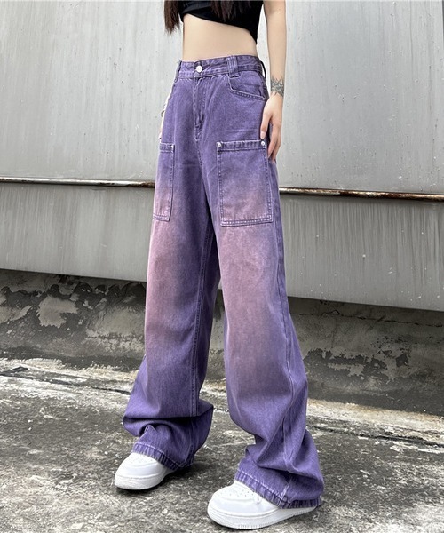 セール】ストリートルーズパープルデニム（デニムパンツ）｜MGV