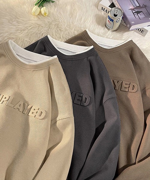 aimoha（アイモハ）の「aimoha outdoorワッフルクルーネックスウェット（スウェット・レディース・ブラック/ベージュ/ダークグレー/チョコ/ブラウン・MEDIUM/LARGE/X-LARGE）」の14枚目の写真