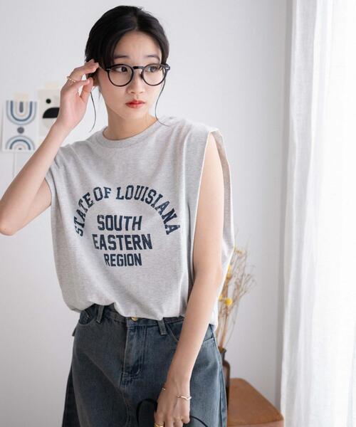 WEGO（ウィゴー）の「WEGO/タックノースリーブT（タンクトップ・レディース・杢グレー/スミクロ・FREE）」の15枚目の写真