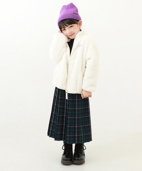 devirock（デビロック）の「フリース フルジップジャケット（ブルゾン・キッズ・ベージュ/ブルーグレー/オフホワイト・140cm/130cm/100cm/120cm/160cm/150cm/110cm）」の6枚目の写真