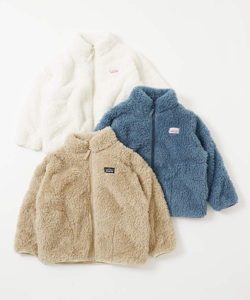 devirock（デビロック）の「フリース フルジップジャケット（ブルゾン・キッズ・ベージュ/ブルーグレー/オフホワイト・140cm/130cm/100cm/120cm/160cm/150cm/110cm）」の17枚目の写真