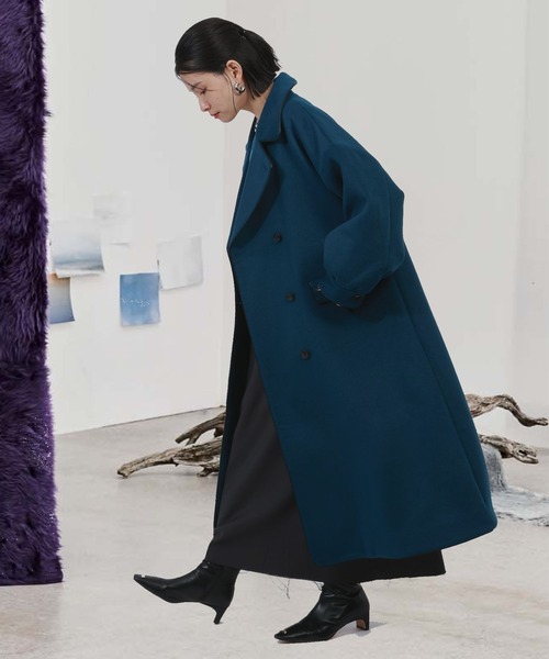 HARE（ハレ）の「ウールパイピングコート(HARE)（チェスターコート