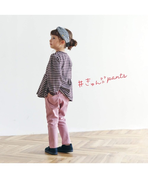 apres les cours（アプレレクール）の「ハートポケットきゅんpants（その他パンツ・キッズ・ベージュ/カーキ/チェック/サックスブルー/インディゴブルー/ピンク・120/130/110/80/100/90/140）」の9枚目の写真