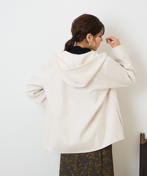 SHOO・LA・RUE（シューラルー）の「◆ウール調 ジップアップフーディブルゾン（ブルゾン・レディース・グレー系その他/ブラウン系/アイボリー・03/04/02）」の7枚目の写真