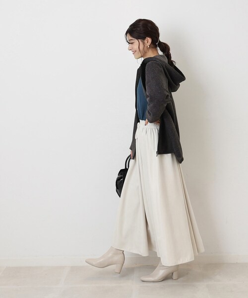 SHOO・LA・RUE（シューラルー）の「◆ウール調 ジップアップフーディブルゾン（ブルゾン・レディース・グレー系その他/ブラウン系/アイボリー・03/04/02）」の10枚目の写真