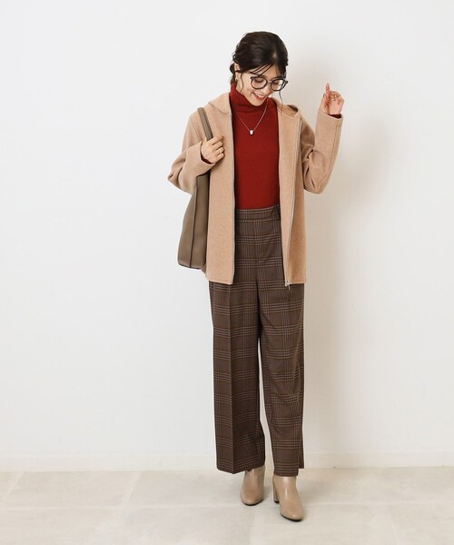 SHOO・LA・RUE（シューラルー）の「◆ウール調 ジップアップフーディブルゾン（ブルゾン・レディース・グレー系その他/ブラウン系/アイボリー・03/04/02）」の15枚目の写真