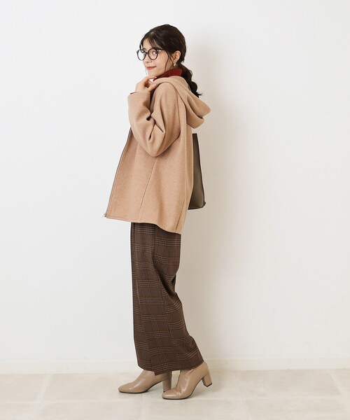 SHOO・LA・RUE（シューラルー）の「◆ウール調 ジップアップフーディブルゾン（ブルゾン・レディース・グレー系その他/ブラウン系/アイボリー・03/04/02）」の16枚目の写真