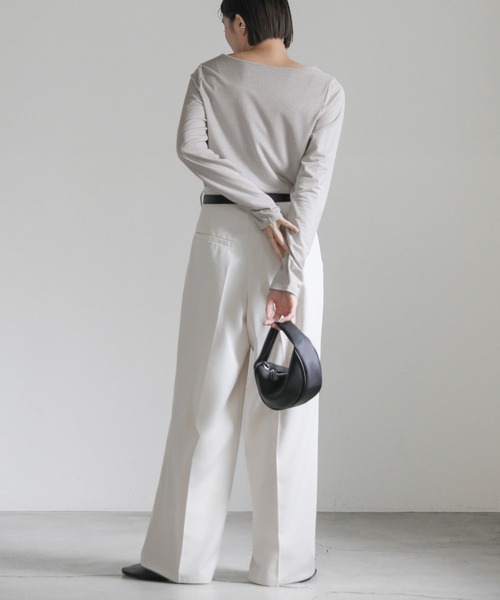 select MOCA（セレクトモカ）の「ラメシンプルトップス（Tシャツ/カットソー・レディース・オフホワイト/ブラック/グレー・FREE）」の13枚目の写真