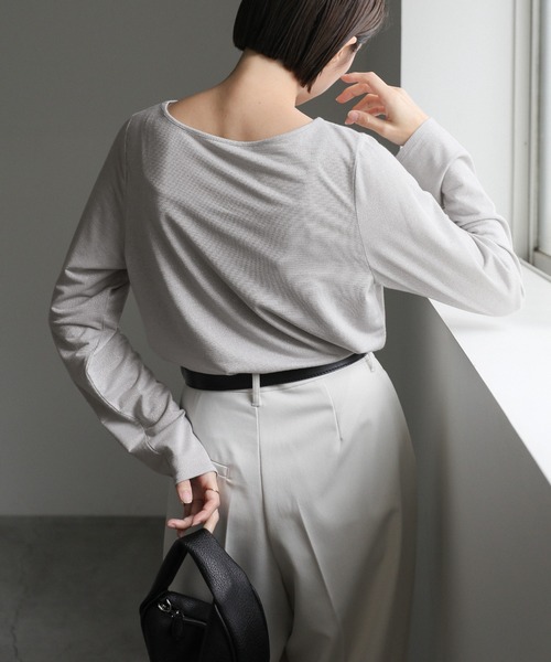 select MOCA（セレクトモカ）の「ラメシンプルトップス（Tシャツ/カットソー・レディース・オフホワイト/ブラック/グレー・FREE）」の7枚目の写真