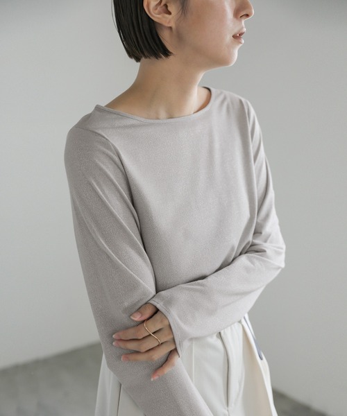 select MOCA（セレクトモカ）の「ラメシンプルトップス（Tシャツ/カットソー・レディース・オフホワイト/ブラック/グレー・FREE）」の11枚目の写真