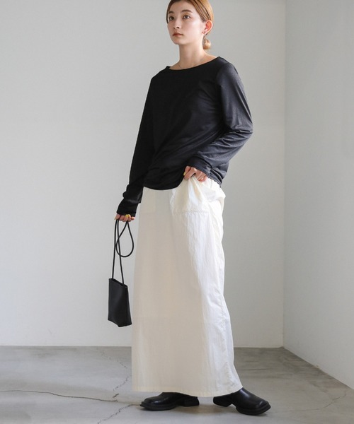 select MOCA（セレクトモカ）の「ラメシンプルトップス（Tシャツ/カットソー・レディース・オフホワイト/ブラック/グレー・FREE）」の5枚目の写真