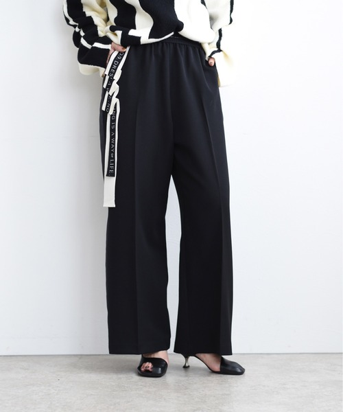 Eimee Law（エイミーロウ）の「ロゴテープポイント スラックスパンツ  