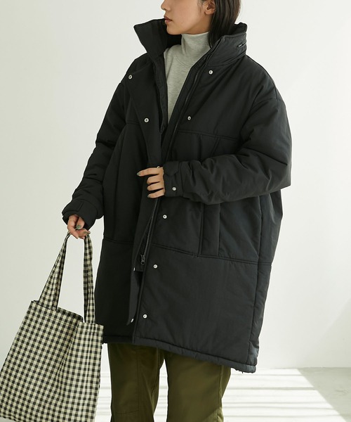 Chaco closet(チャコ クローゼット)の「ナイロンオーバーサイズロング丈モンスターパーカー(ダウンジャケット/コート・レディース・ブラック/ベージュ/オリーブ/アイボリー・FREE)」の12枚目の写真