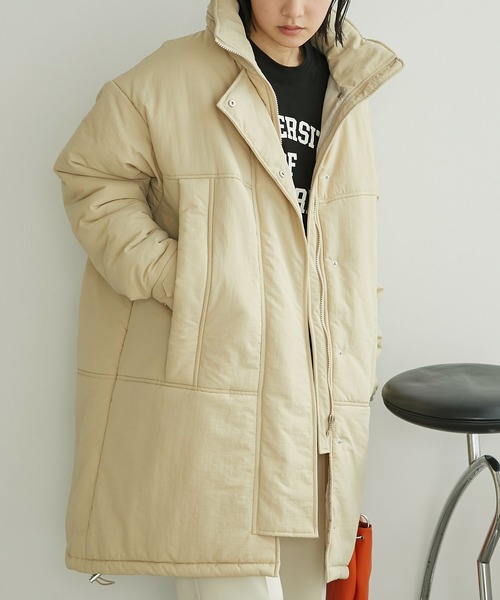 Chaco closet(チャコ クローゼット)の「ナイロンオーバーサイズロング丈モンスターパーカー(ダウンジャケット/コート・レディース・ブラック/ベージュ/オリーブ/アイボリー・FREE)」の22枚目の写真